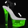 Pleaser | Flashdance-608CH, 6 Inch Light-up Exotic Dancer Shoes -Funky Lingerie Outlet Flashdance 608CH 01355.1588643547