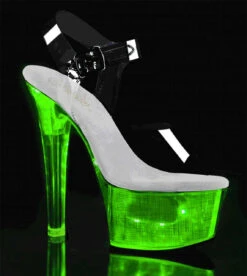 Pleaser | Flashdance-608CH, 6 Inch Light-up Exotic Dancer Shoes