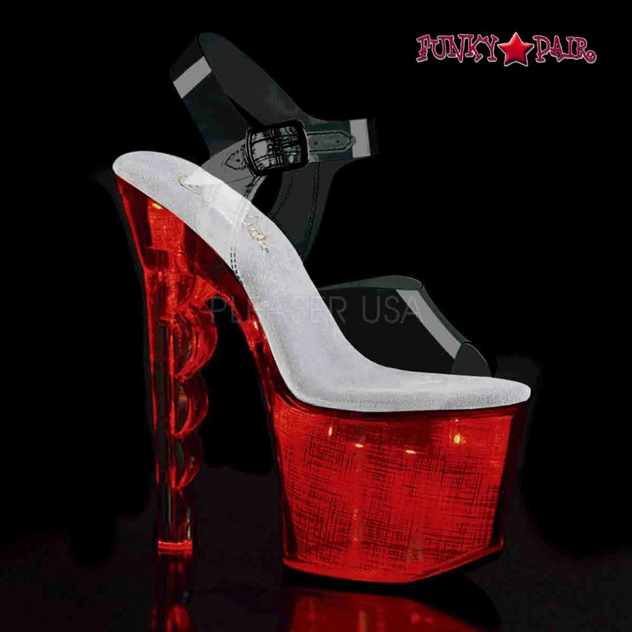 Pleaser Flashdance-708SCH, 7 Inch Exotic Dancer Lite-up Platform Sandal 5 Pleaser Flashdance-708SCH, 7 Inch Exotic Dancer Lite-up Platform Sandal - Image 3