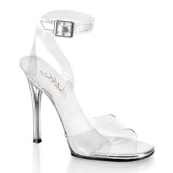 Gala-06, 4.5" Clear Ankle Wrap Sandal
