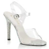 Gala-08DM, 4.5" Heel Clear Strap With Rhinestones -Funky Lingerie Outlet Gala 08DM 79318.1643810710