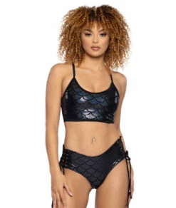 JR-122, Scale Top & Short Set -Funky Lingerie Outlet JR122 BLK FT 09199.1714924719