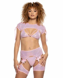 JR-124, Diamond Sequin & Mesh Triangle Top -Funky Lingerie Outlet JR123 JR124 JR125 JR126 BPK FT 18431.1714923788