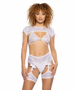 JR-126, Diamond Sequin & Mesh Chaps -Funky Lingerie Outlet JR123 JR124 JR125 JR126 WHT FT 49068.1714923335