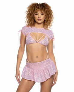 JR-127, Diamond Sequin & Mesh Ruffle Skirt -Funky Lingerie Outlet JR123 JR124 JR125 JR127 BPK FT 48322.1714923112