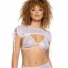 JR-123, Diamond Sequin & Mesh Shrug -Funky Lingerie Outlet JR123 JR124 WHT FT 1 99551.1714923992