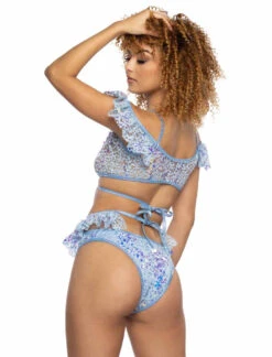 JR-128, Sequin Lace Wrap Top -Funky Lingerie Outlet JR128 JR129 BLU BK 38733.1714885134