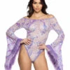 JR-130, Sequin Lace Off The Shoulder Bodysuit