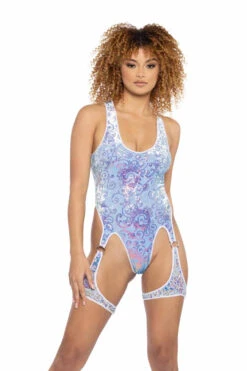 JR-131, Sequin Velvet Chaps Bodysuit