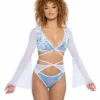 JR-133, Sequin Velvet & Mesh Wrap Top -Funky Lingerie Outlet JR133 JR134 BBL FT 01871.1714829466