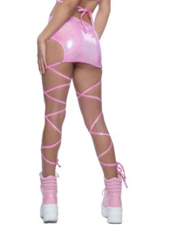 JR-140, Metallic Harness Wrap Skirt -Funky Lingerie Outlet JR140 BGP BK 33748.1714801401