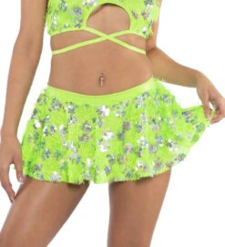 JR-142, Eyelash Sequin Circle Skirt