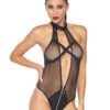 LEG AVENUE KI4029, Fishnet X-Strap Teddy -Funky Lingerie Outlet KI4029 01 001 47718.1568189682