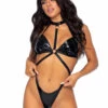KI4033, Stretch Vinyl Harness Teddy By Leg Avenue -Funky Lingerie Outlet KI4033 001 001 88637.1630439036
