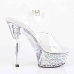 PLEASER KISS-208RSI, 6" Heel Platform Sandal With Rhinestones Insert -Funky Lingerie Outlet KISS 208RSI C C SRS13 45202.1720599143