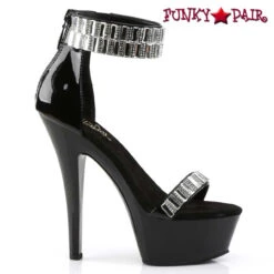 Pleaser | Kiss-269RS, 6 Inch Ankle Cuff Sandal With Rhinestones And Mirror -Funky Lingerie Outlet KISS 269RS B M13 16318.1566486171