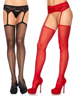 LA-1650, Lace Garterbelt Stockings