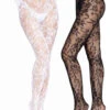 LA-9727, Seamless Chantilly Floral Lace Tights By Leg Avenue -Funky Lingerie Outlet LA 9727 83315.1683010496