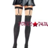 LA-6321, Prinstriped Suspender Stockings