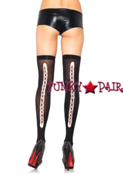 LA-6327, Latex Stockings With Backseam