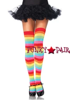 LA-6334, Rainbow Thigh Highs Stockings