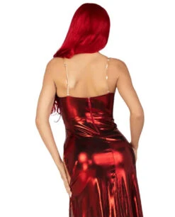 LA87157, Red Starlet Costume Dress With High Slit By Leg Avenue -Funky Lingerie Outlet LA87157 B 78574.1693974842