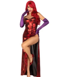 LA87157, Red Starlet Costume Dress With High Slit By Leg Avenue -Funky Lingerie Outlet LA87157 SE 25841.1693974885