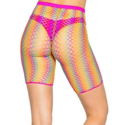 LA8883, Ombre Rainbow Net Biker Shorts By Leg Avenue -Funky Lingerie Outlet LA8883 B 85689.1694253185