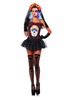 LA-85347, Day Of The Dead Skull Bustier Costume