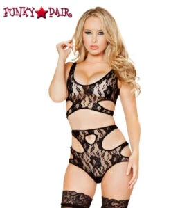 Roma LI104, Lace Top And High Waist Bottom