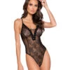 Roma LI281, Lace-up Detail Bodysuit -Funky Lingerie Outlet LI281 28091.1659746854