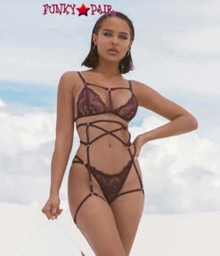 Roma LI282, 3pc Plum Color Cage Garter Set -Funky Lingerie Outlet LI282 L 04298.1618859655