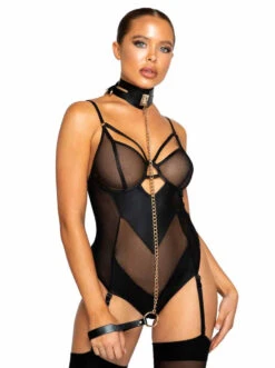 Roma R-LI324, Netted Matte Bodysuit -Funky Lingerie Outlet LI324 LI374 95284.1659826349