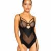 Roma R-LI324, Netted Matte Bodysuit -Funky Lingerie Outlet LI324 53511.1659826349