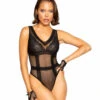 Roma R-LI356, Lace & Mesh Teddy -Funky Lingerie Outlet LI356 GLF 42217.1659822125