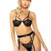 Roma R-LI393, Leopard Bra & Garter Set -Funky Lingerie Outlet LI393 57567.1630610499