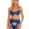 LI409, Embroidery Lace And Satin Bra Set By Roma -Funky Lingerie Outlet LI409 Navy 34889.1667498385