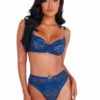 LI410, Satin And Lace Bralette Set By Roma 1 LI410, Satin And Lace Bralette Set By Roma -Funky Lingerie Outlet LI410 Navy 75835.1609270589