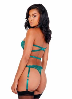 LI421, Lacey Criss Cross Teddy By Roma -Funky Lingerie Outlet LI421 EG Back 39525.1620084548