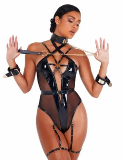 LI435, Vinyl Strappy Bodysuit By Roma -Funky Lingerie Outlet LI435 LI374 LI417 2 93924.1660582369