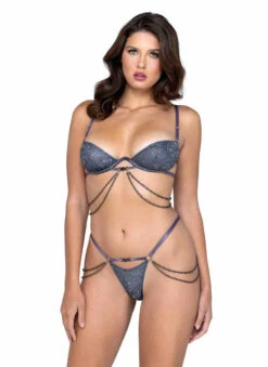 Roma R-LI547, Glam Chain Detail Bra Set 16 Roma R-LI547, Glam Chain Detail Bra Set -Funky Lingerie Outlet LI547 Char 44777.1669972792