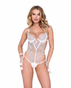 Roma R-LI629, Metallic Snowflake And Scallop Teddy