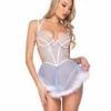 Roma R-LI630, Metallic Snowflake Babydoll -Funky Lingerie Outlet LI630 71414.1702562253