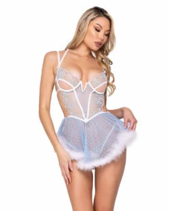 Roma R-LI630, Metallic Snowflake Babydoll