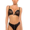 Roma R-LI699, Mesh And Leather Top And Bottom -Funky Lingerie Outlet LI699 94754.1733327227