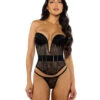 Roma R-LI710, Lace And Satin Corset -Funky Lingerie Outlet LI710 38555.1733462953