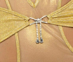 Roma R-LI725, Shimmer Mesh Rhinestones Bow Accent Teddy -Funky Lingerie Outlet LI725 Detail 2 25687.1733338789