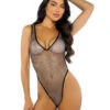 Roma R-LI755, Rhinestones Fishnet Teddy -Funky Lingerie Outlet LI755 Blk 31951.1733295909