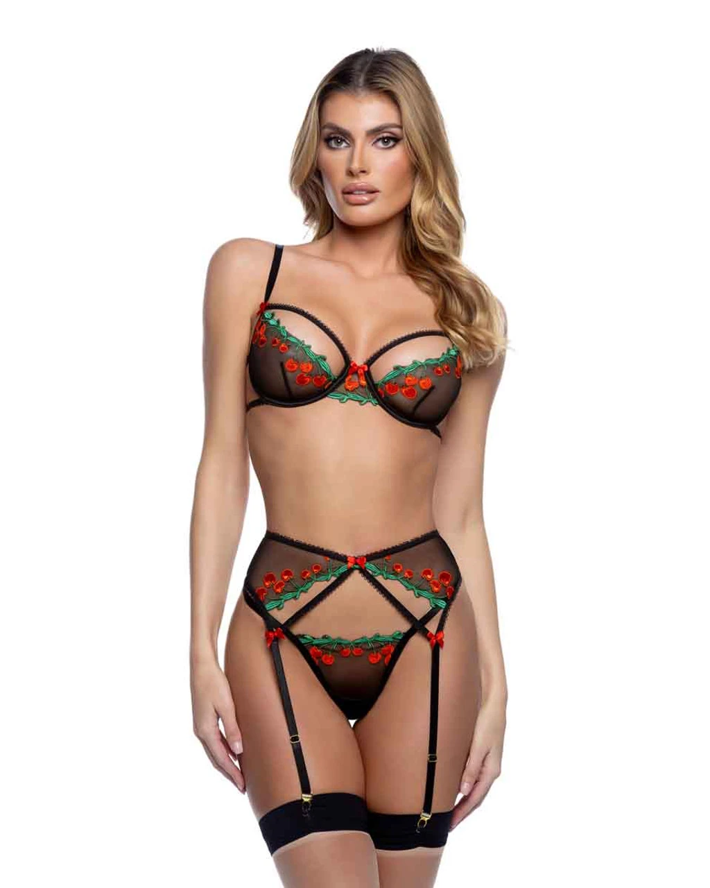 Roma R-LI792, Cherry Design Garter Set 3 Roma R-LI792, Cherry Design Garter Set