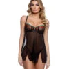 Roma R-LI796, Mesh With Cherry Design Babydoll -Funky Lingerie Outlet LI796 50735.1741998746